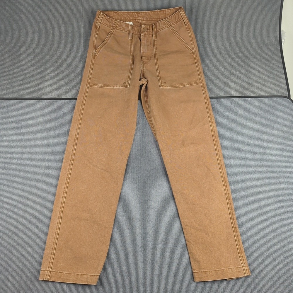 Levis Red Tab Pants Mens 28x31 Brown Canvas Straight Leg Casual